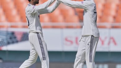 Debutant Suthar takes three after Gill, Rahul centuries lead India to 564