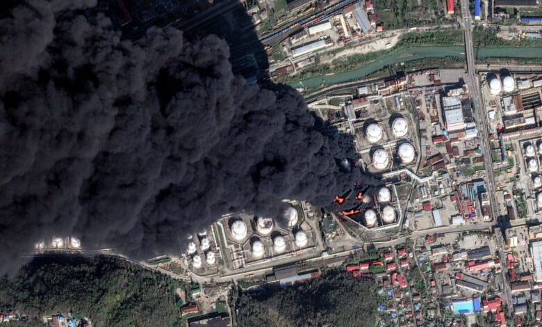 As Ukraine Strikes Russian Oil Sites, an Environmental Disaster Unfolds