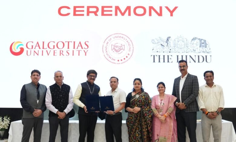 The Hindu, Galgotias University establish Centre for Excellence in Journalism
